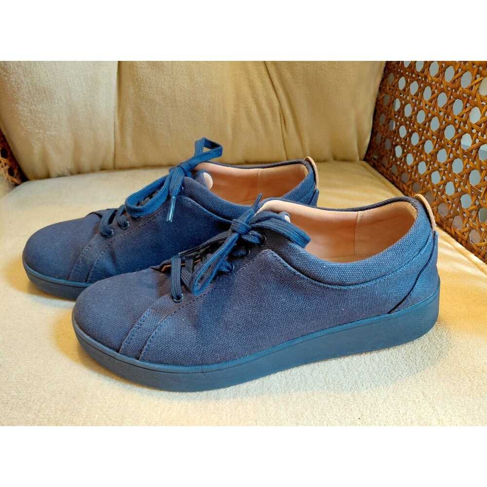 FitFlop Rally Navy Canvas Sneakers Women’s Size 8.5 EU 40
